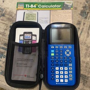 Texas Instruments Blue Graphing Calculator for Math and Science